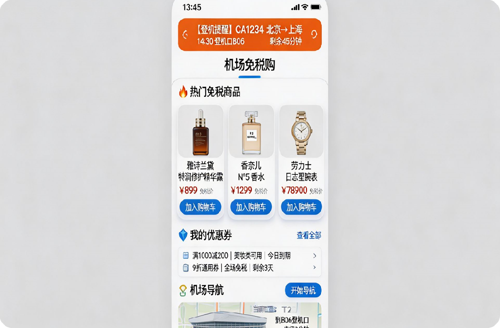 XXX机场免税店购物 APP